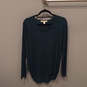 Francesca’s emerald green long sleeve
